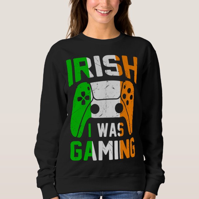 Irish I Was Gaming St Patricks Day Gamer  1 T Shirt (Framsida)
