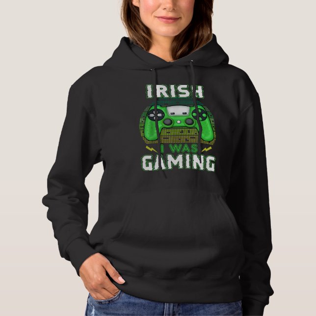 Irish I Was Gaming Video Controller Irish Gamer T Shirt (Framsida)