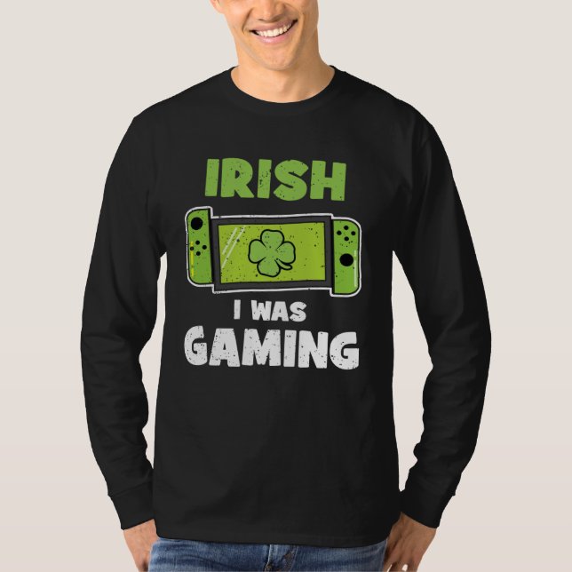 Irish I was Gaming Video Gamers Kids St Patricks D T Shirt (Framsida)