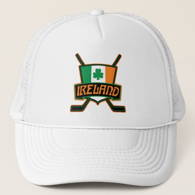 Irish Ice Hockey Flagga Logotyp Keps (Framsida)