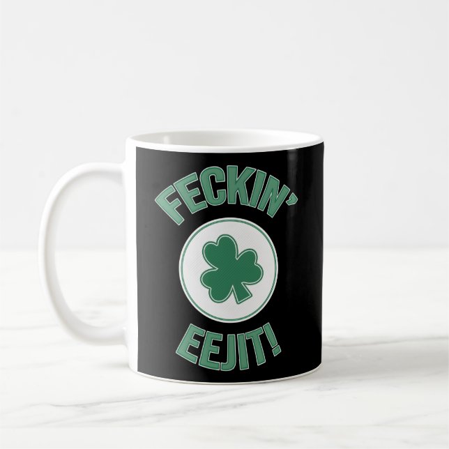 Irish Ireland Feckin Eejit Slang Kaffemugg (Vänster)