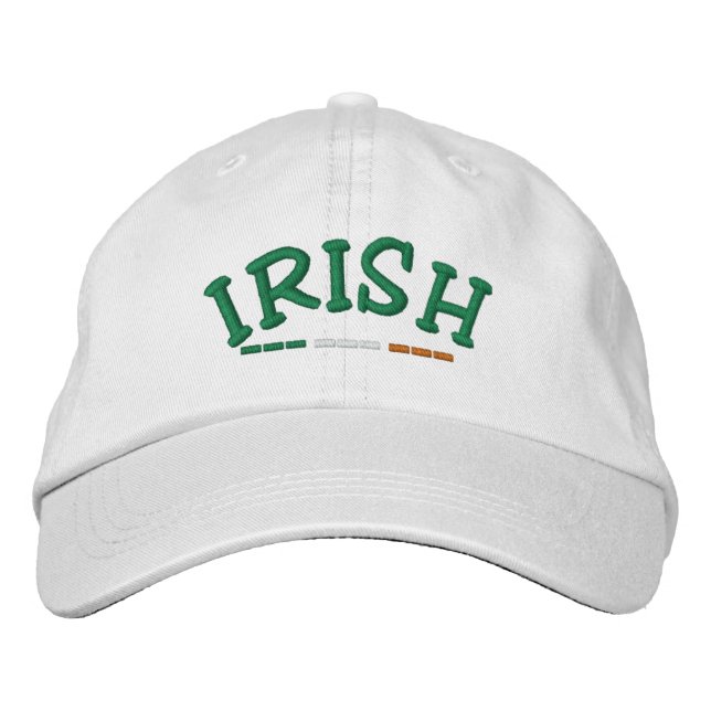 Irish & Ireland Flagga Broderad Keps (Framsida)