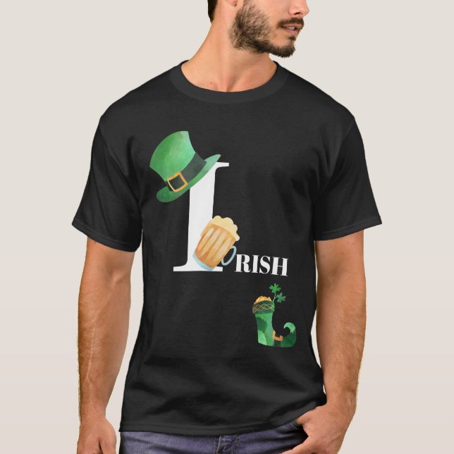 *~* IRISH IRLAND Beer Leprechaun Hat Shoe T Shirt (Framsida)