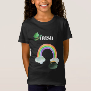 *~* IRISH IRLAND Girl Rainbow Pot of Guld T-Shirt