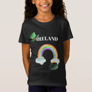 *~* IRISH IRLAND Rainbow Pot of Guld Girl T-Shirt