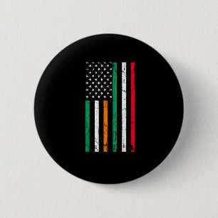 Irish Italiano American Flagga Ireland Italien ST Knapp