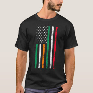 Irish Italiensk American Flagga Ireland Italien US T Shirt