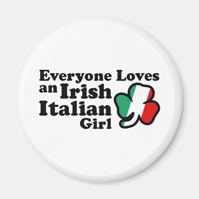 Irish Italiensk flicka Magnet (Framsidan)
