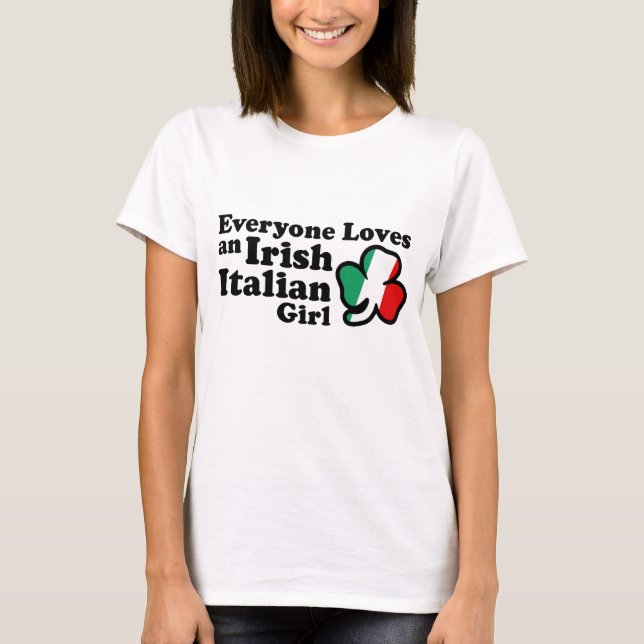 Irish Italiensk flicka Tee Shirt (Framsida)