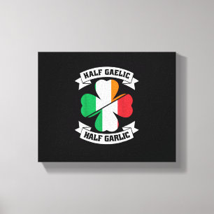 Irish italiensk halgaelisk halv vitlök Saint Patri Canvastryck