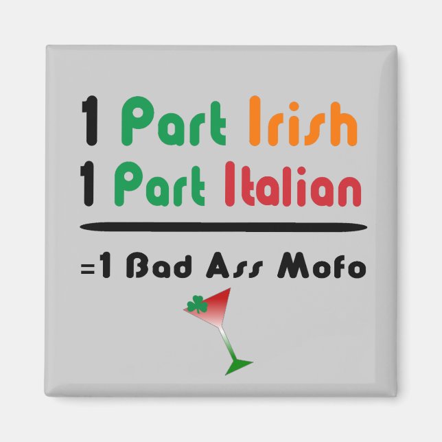 Irish Italy Funny Fridge Magnet (Framsidan)