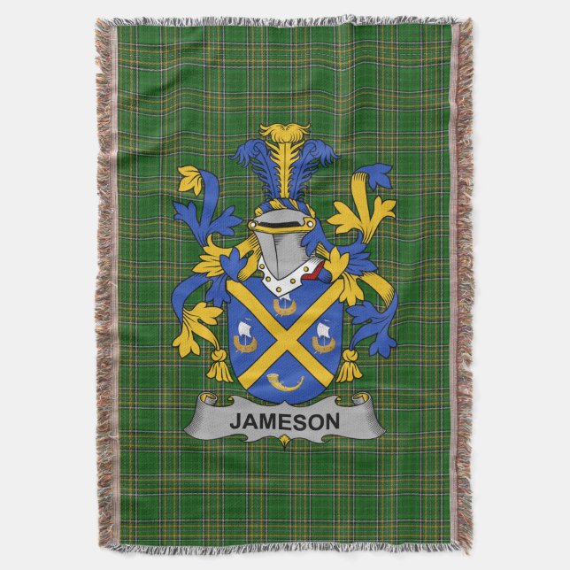 Irish Jameson Jackar om Arm Family Crest Ireland Filt (Framsidan Vertikal)