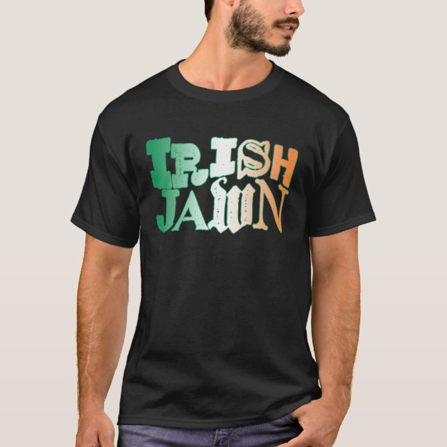 Irish Jawn Philly St Patrick s Day Wavy Irish Flag T Shirt (Framsida)