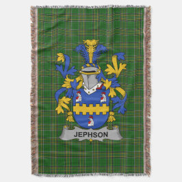 Irish Jephson Jackar om Arm Family Crest Ireland Filt