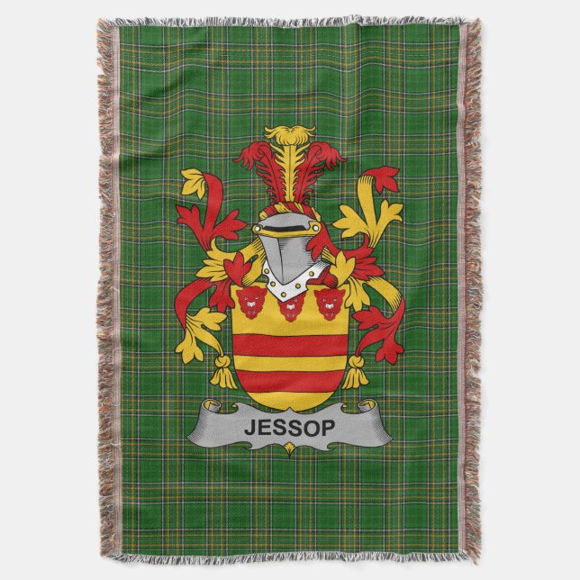 Irish Jessop Jackar om Arm Family Crest Ireland Filt (Framsidan Vertikal)