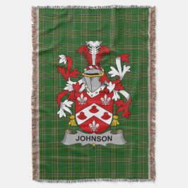 Irish Johnson Jackar om Arm Family Crest Ireland Filt