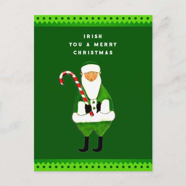 Irish jul Hälsning Helgdag Card Helg Vykort (Framsida)