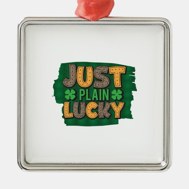 Irish Just Plain Lucky Julgransprydnad Metall (Framsidan)