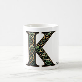 Irish K Monogram Coffee Mug Kaffemugg