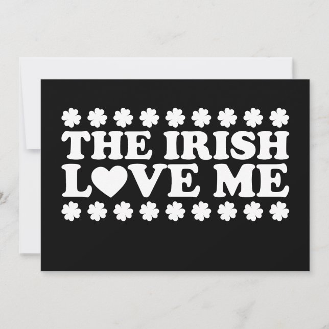 Irish Kärlek Me Shamrock St patrick's day Retro Inbjudningar (Framsida)
