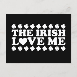 Irish Kärlek Me Shamrock St patrick's day Retro Vykort