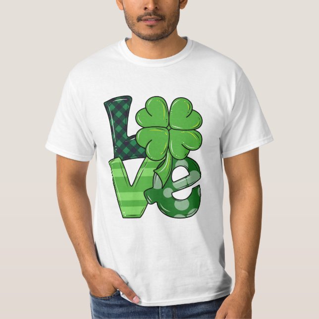 Irish Kärlek Patrick's Day Shamrock Grönt Play T Shirt (Framsida)