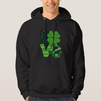 Irish Kärlek St. Patrick's Day Shamrock Grönt Play Hoodie