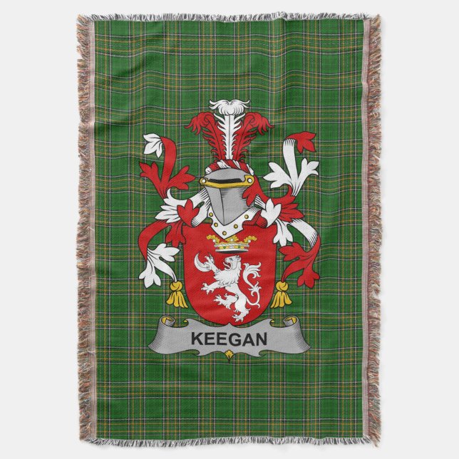 Irish Keegan eller Egan Jackar av Arm Family Crest Filt (Framsidan Vertikal)