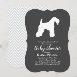 Irish Kerry Blue Te Hund Baby Shower Gender Neutra Inbjudningar