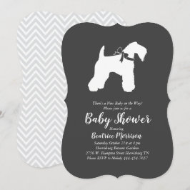 Irish Kerry Blue Te Hund Baby Shower Gender Neutra Inbjudningar