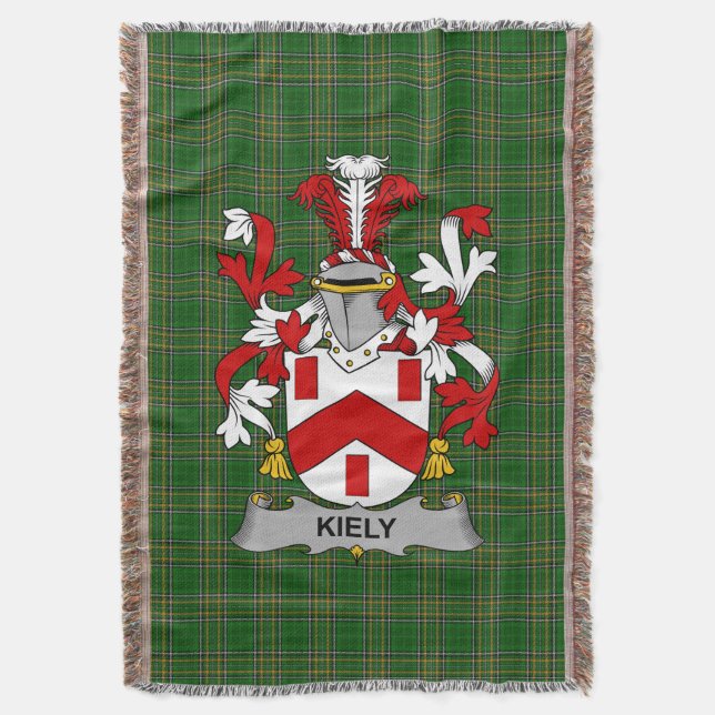 Irish Kiely Jackar om Arm Family Crest Ireland Filt (Framsidan Vertikal)