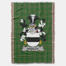 Irish Kighley Jackar om Arm Family Crest Ireland Filt