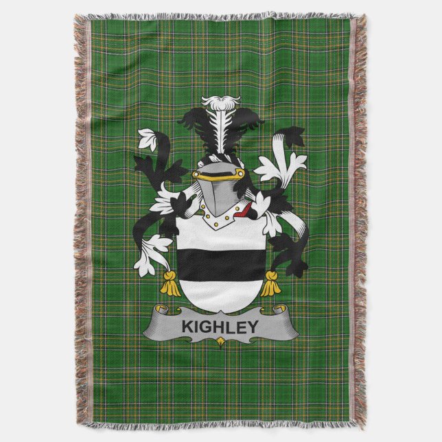 Irish Kighley Jackar om Arm Family Crest Ireland Filt (Framsidan Vertikal)