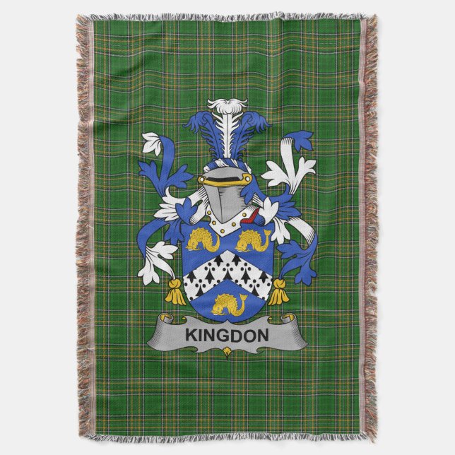 Irish Kingdon Jackar om Arm Family Crest Ireland Filt (Framsidan Vertikal)