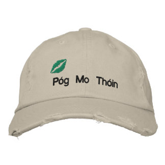 Irish "Kiss My Butt" Embroiderade Hat Broderad Keps