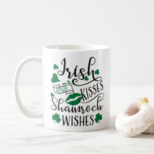 Irish Kisses och Shamrock Önskemål Kaffemugg