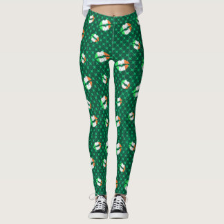 Irish Kisses söt St patricks day Leggings