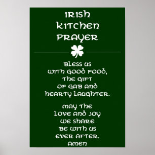 Irish Kitchen Prayer Poster