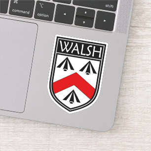 Irish Klan Vapensköld - Walsh Klistermärken