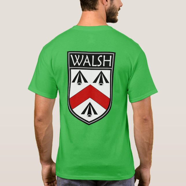 Irish Klan Vapensköld - Walsh T Shirt (Baksida)