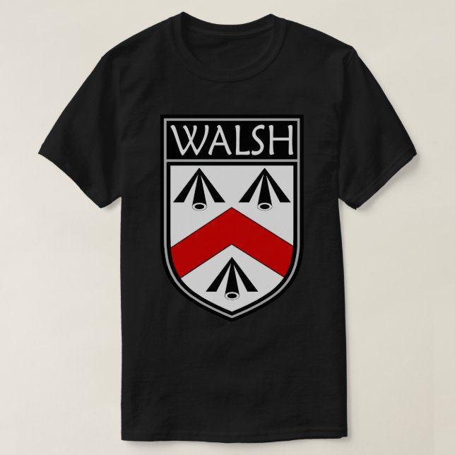 Irish Klan Vapensköld Walsh T Shirt (Design framsida)