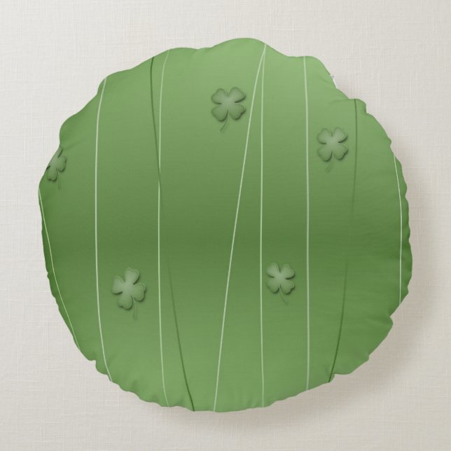 Irish Klöver Design Rund Kudde (Baksidan)