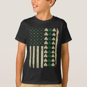 Irish Klöver Flagga american Retro Shamrock St. Pa T Shirt