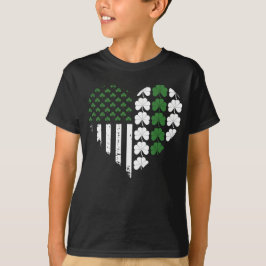 Irish Klöver Flagga Heart Retro Shamrock St. Patri T Shirt