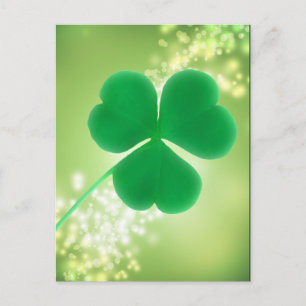 Irish Klöver Grönt Sparkles Saint patrick's day Vykort