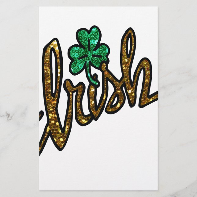 Irish klöver shamrock brevpapper (Framsida)