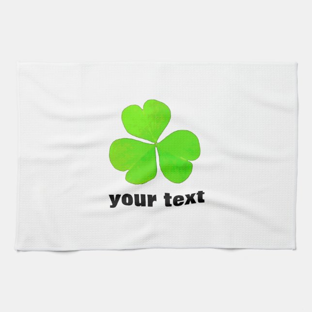 ~Irish Klöver~ TOWEL, ANPASSA DEN! Kökshandduk (Horisontell)