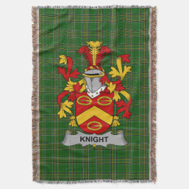 Irish Knight Jackar om Arm Family Crest Ireland Filt