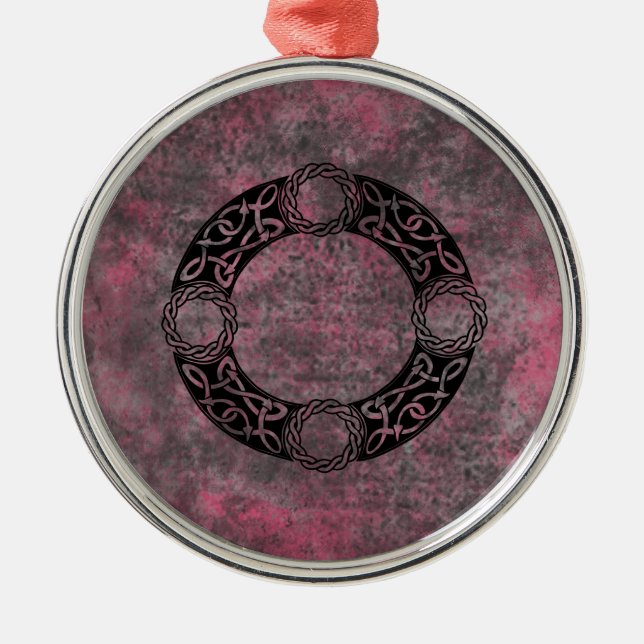 Irish Knot Design Julgransprydnad Metall (Framsidan)
