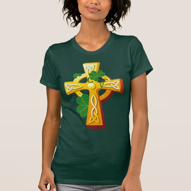 Irish Kor och Shamrocks St. Patrick's Day T Shirt (Framsida)